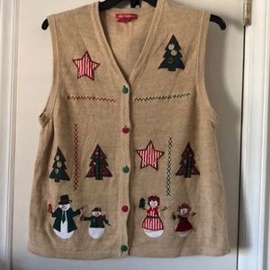 Merry & Bright ‘Vintage’ Christmas Sweater-Vest Size XL